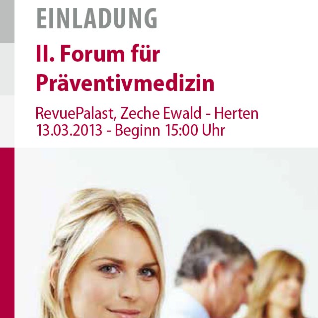 Einladungsflyer II. Forum für Präventivmedizin