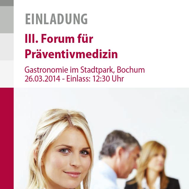 Einladungsflyer III. Forum für Präventivmedizin
