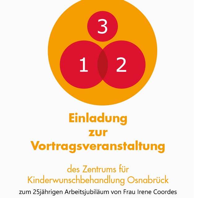 Einladungsflyer Vortragsveranstaltung des Zentrums für Kinderwunschbehandlung Osnabrück 2018