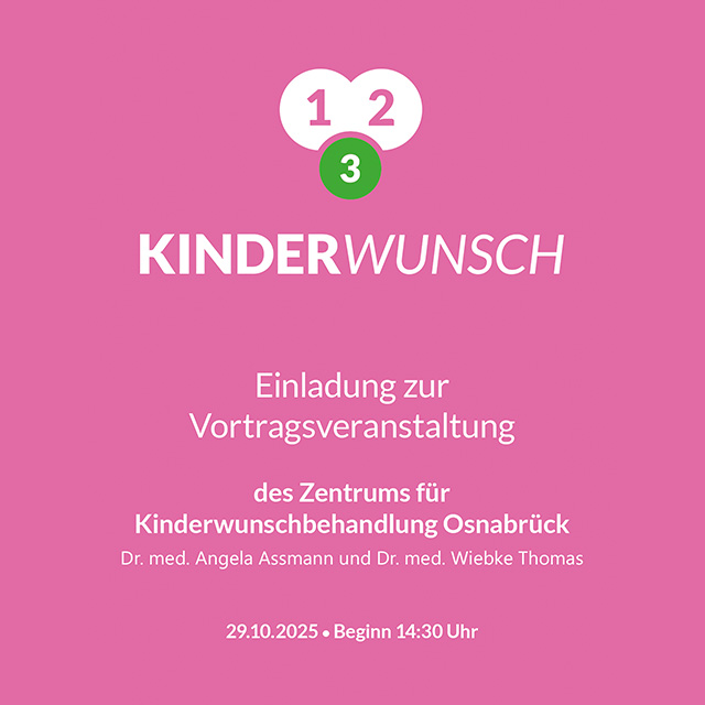 Einladungsflyer Vortragsveranstaltung Kinderwunschzentrum Osnabrück