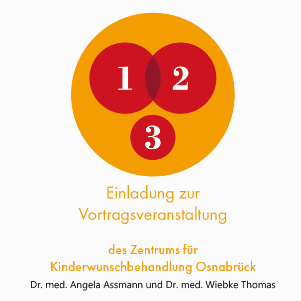 Einladungsflyer Vortragsveranstaltung des Zentrums für Kinderwunschbehandlung Osnabrück